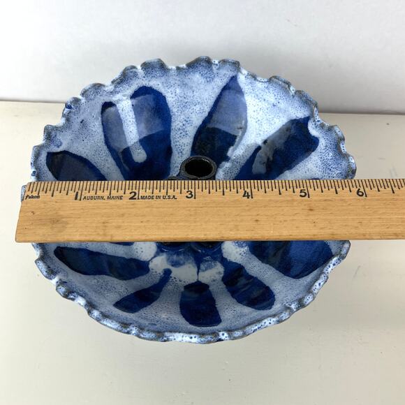 Ikebana Pottery Vase Flower Frog Bowl - Picture 5 of 6